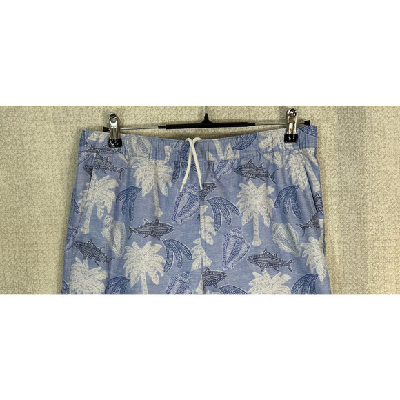 Vineyard Vines Swim Trunks Mens XL Blue Fish Tropical Actual 32X6 Stretch Lined - Picture 3 of 10